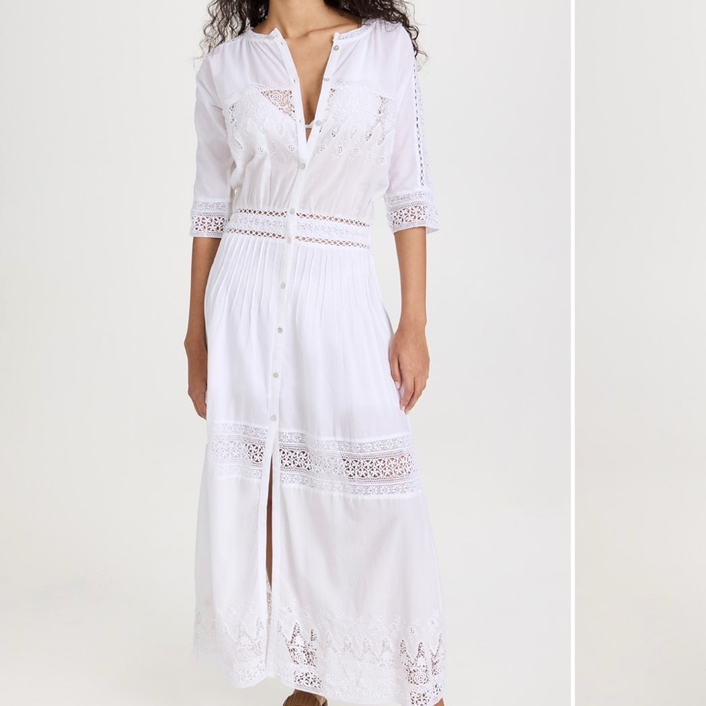 LoveShackFancy Beth Dress in White - Size XS